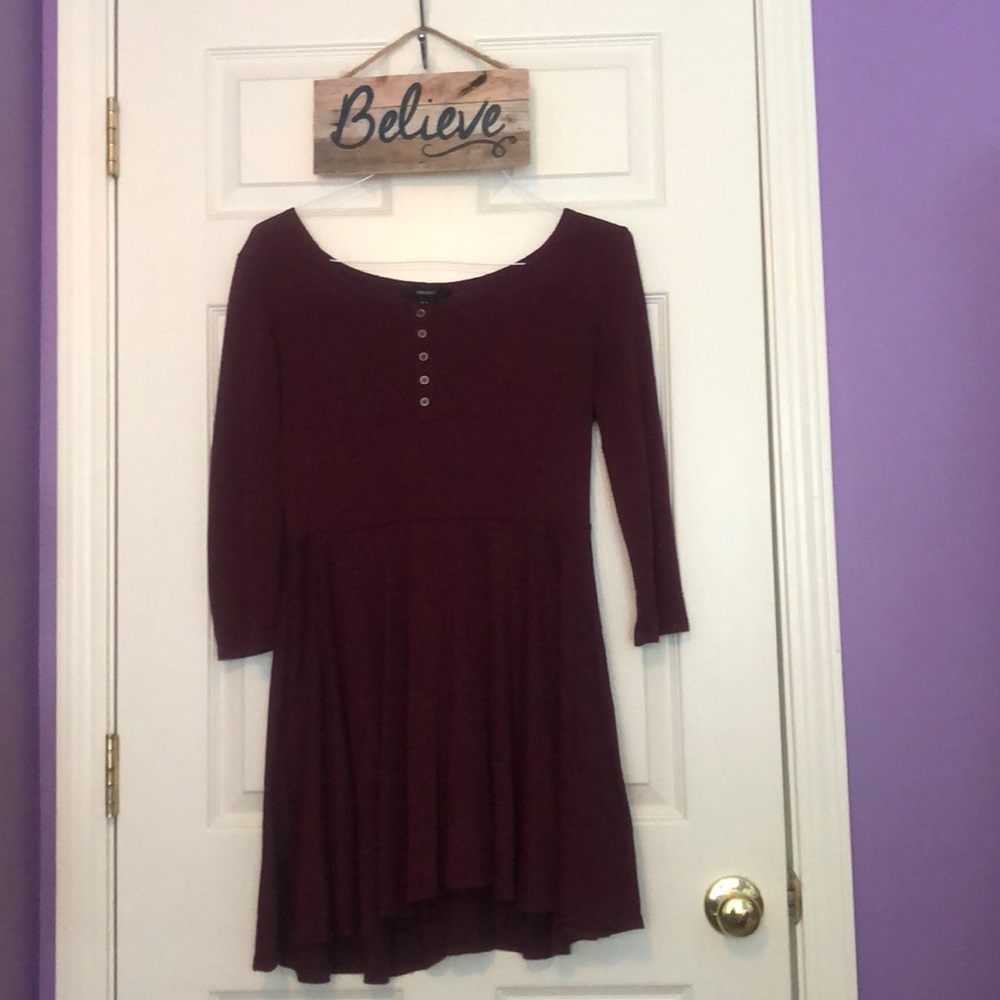 Forever 21 Maroon Skater Dress